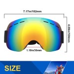 Ochelari unisex ski, snowboard si multe alte sporturi, rama neagra - lentila multicolora, NM99